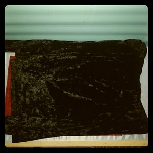 A black velvet shirt